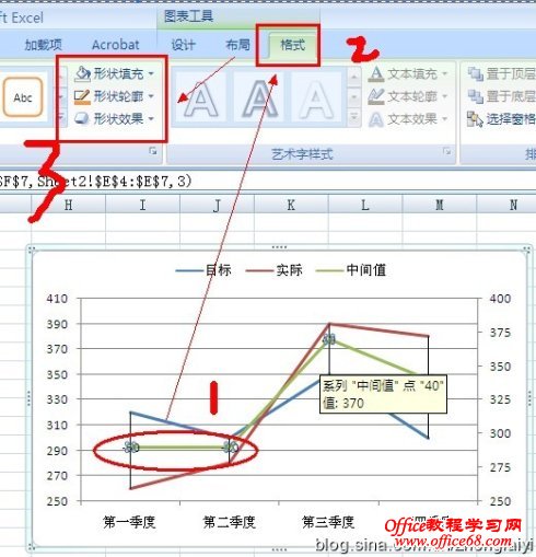 Excel2007:实际与目标的差异对比图制作图解教程13