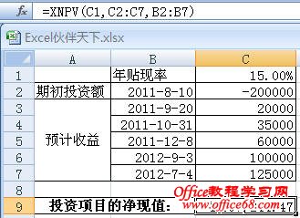 ExcelʹXNPV㲻Ŀľֵ