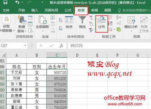 Excel中批量转换日期格式的方法图解教程1