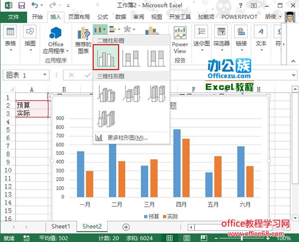 Excel2013实际与预测图 图表制作实例图解教程1