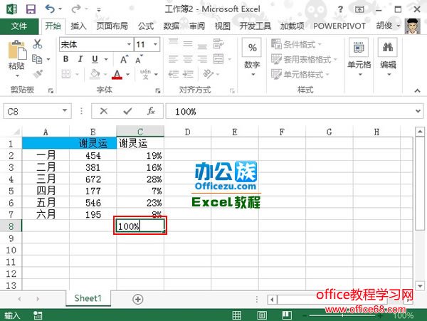 Excel2013半圆饼图图表制作实例教程3