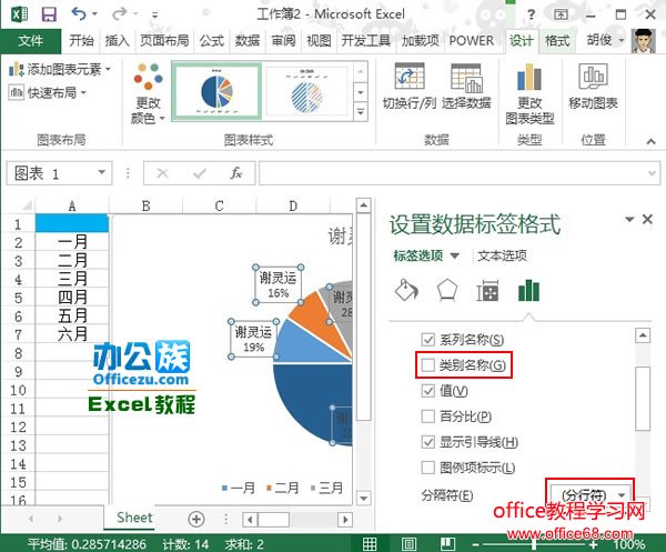 Excel2013半圆饼图图表制作实例教程8