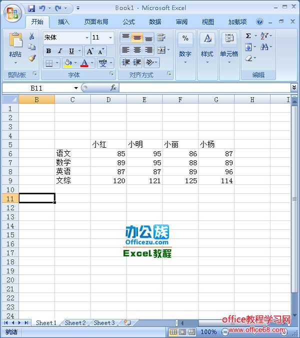 打开一篇工作表