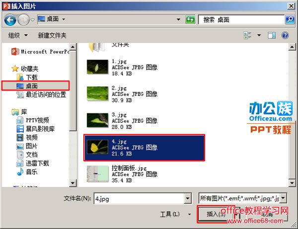 选择插入的图片