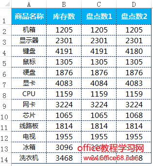excel核对两张表数据
