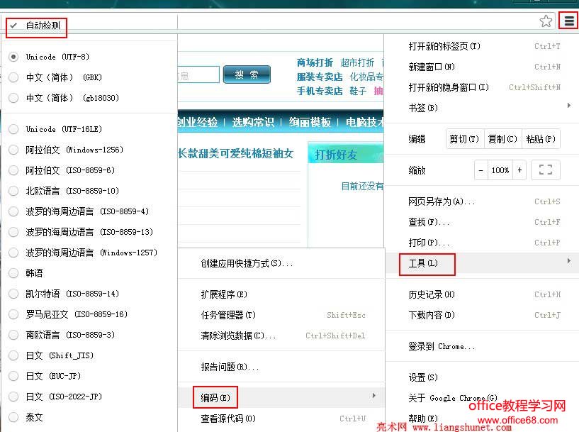 Chrome(谷歌)网页显示乱码