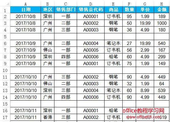 excel删除空白行