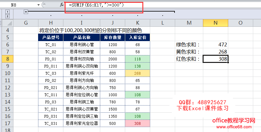 excel表格颜色自动变