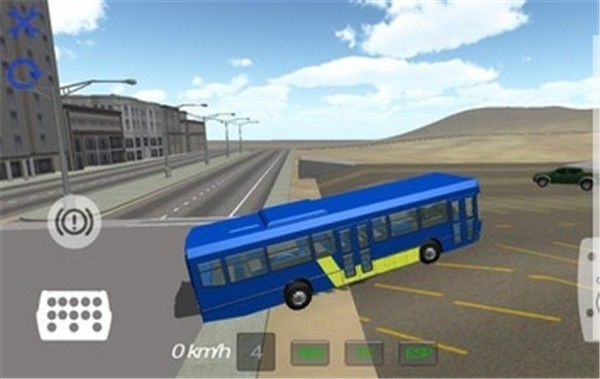 蓝色公交巴士驾驶下载
