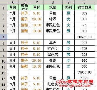 在excel中用“组合及分级显示”同时隐藏多行或多列1