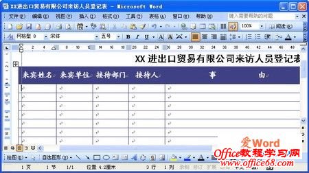 应用自动套用格式后的效果