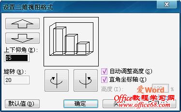 “设置三维视图格式”对话框