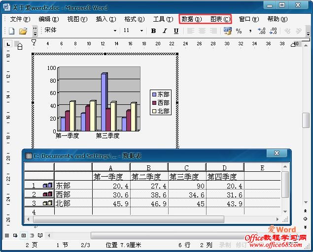 插入未编辑的数据图表示例