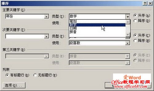 设置主要关键字