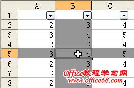 Excel利用条件格式突出显示当前单元格的坐标3
