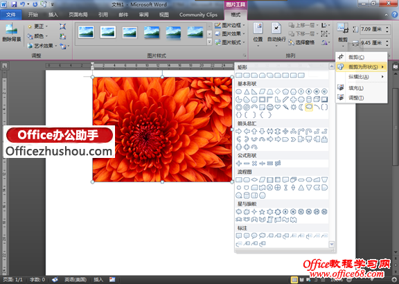 图文详解如何使用Word 2010更加方便地修剪图片
