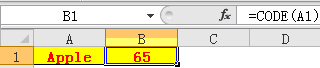 excel code函数