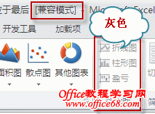 excel2010迷你图灰色