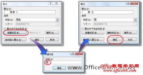 新建题注标签并插入题注