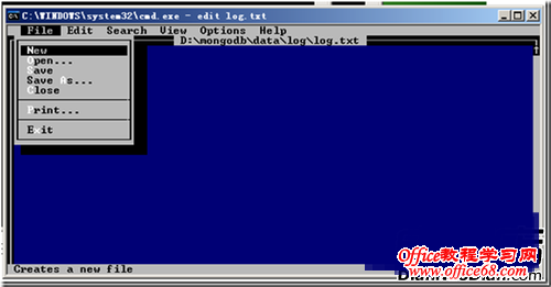 MongoDB在Windows2003上安装配置及使用
