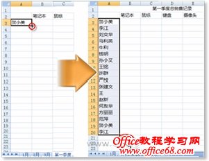 通过自定义自动填充序列来快速输入员工姓名