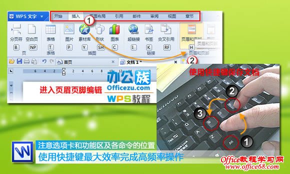 WPS2012中重点打造的快捷键操作