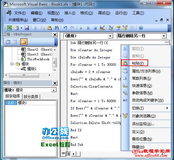 复制代码粘贴到“Microsoft Visual Basic&rdquo”窗口内