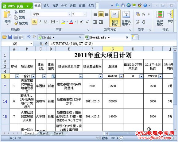 分类汇总与自动筛选功能结合