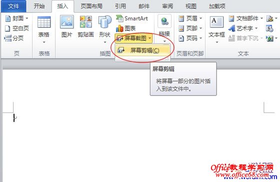 怎么使用office2010截图
