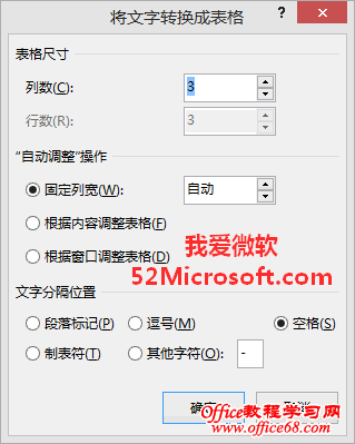 Word2013将文本转换成表格的方法技巧