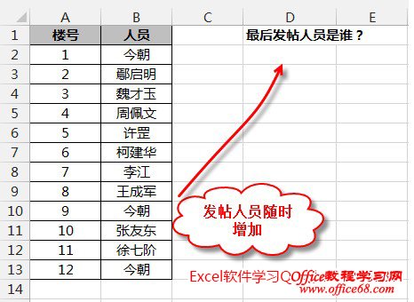 excel 返回最后一个值