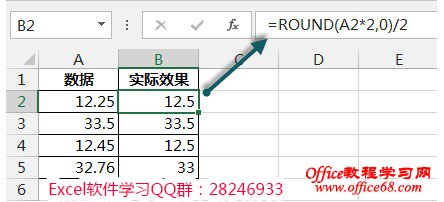 excel四舍五入取整