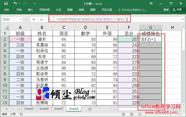 使用Excel2016对数据进行排名的四种方法