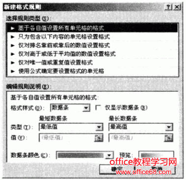 新建Excel格式规则